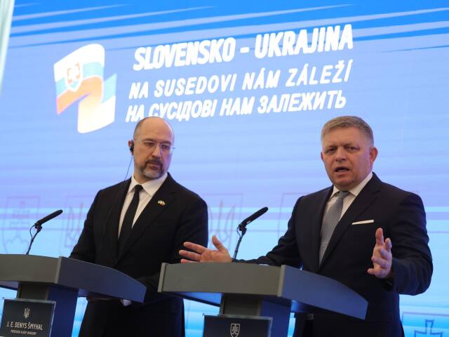 Denys Šmyhaľ a Robert Fico