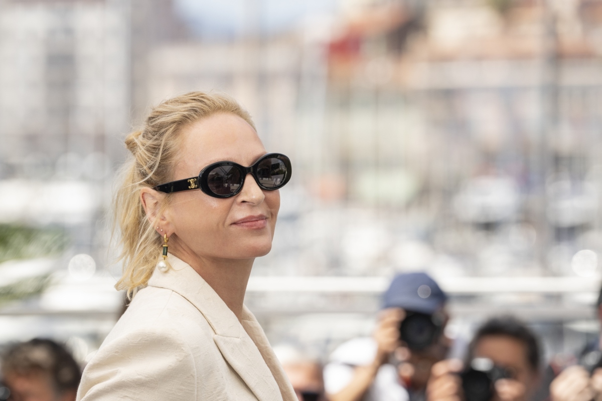 Uma Thurman so slnečnými okuliarmi Celine