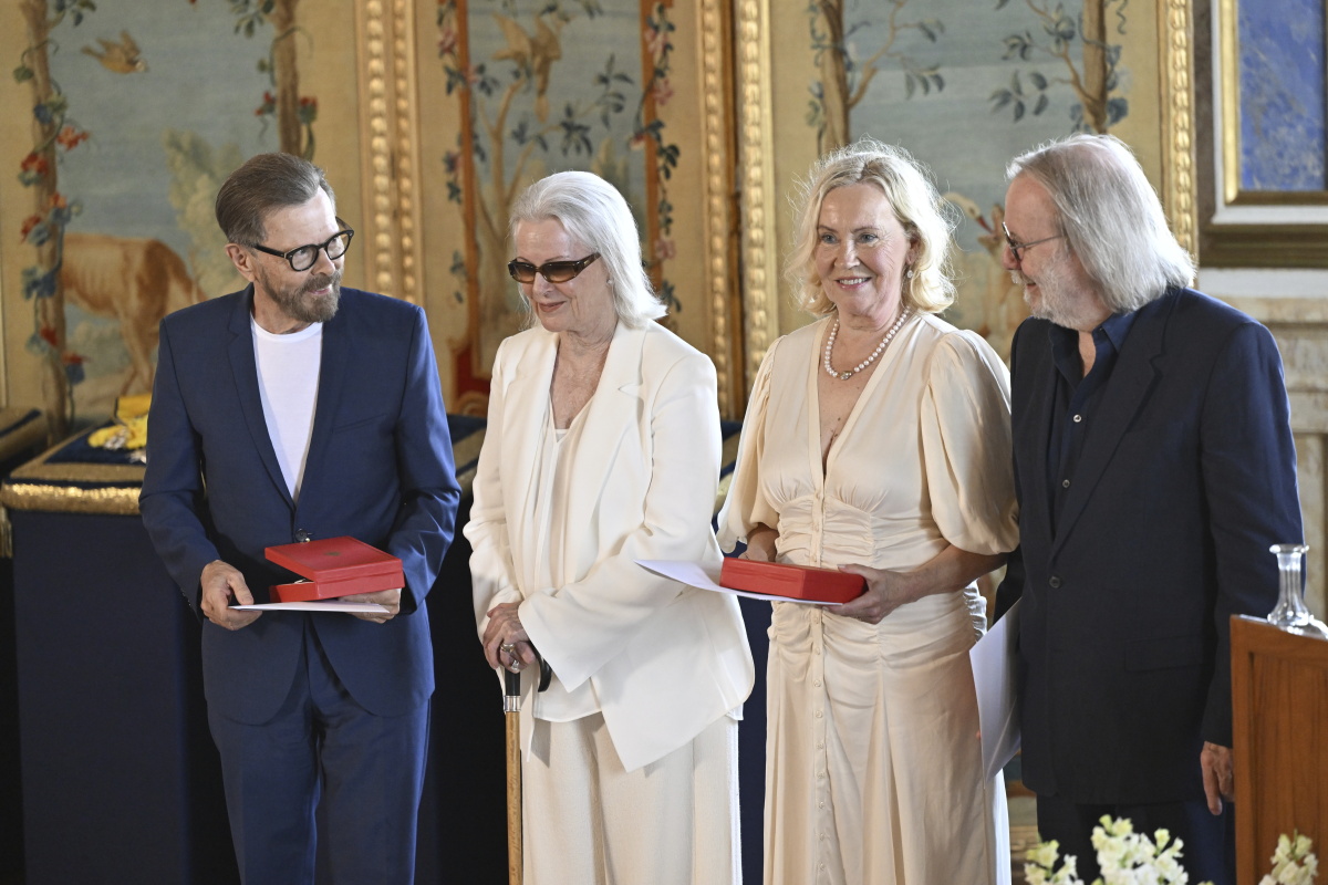 Björn Ulvaeus, Anni-Frid Lyngstad, Agnetha Fältskog a Benny Andersson