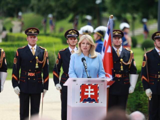 Zuzana Čaputová počas svojho posledného príhovoru v pozícii hlavy štátu v piatok 14. júna 2024.