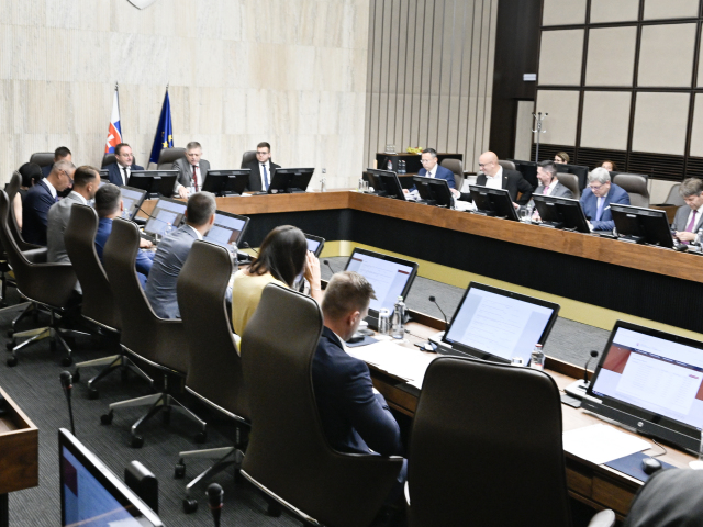 Snímka zo 43. rokovania vlády SR v Bratislave.