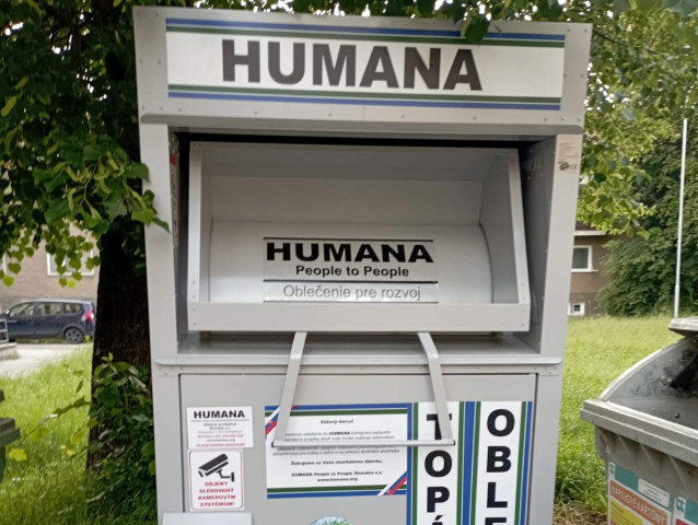 Mapa kontajnerov Humana na Slovensku.