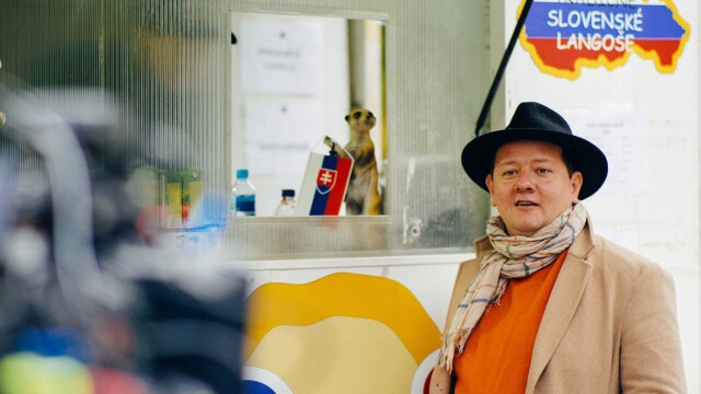 Režisér Csaba Molnár pri nakrúcaní.