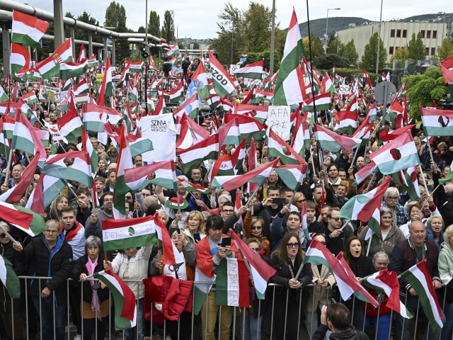 MTVA / Budapešť / Maďarsko / Protest /