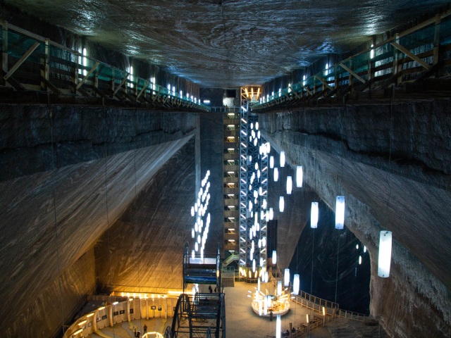 soľná baňa, Rumunsko, salina Turda