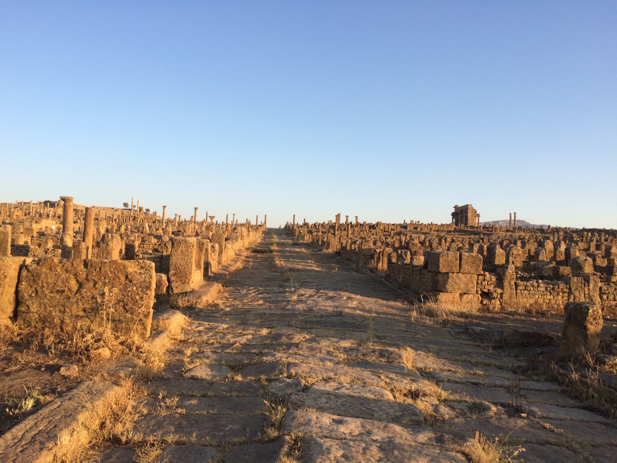 Thamugadi, Timgad, Alžírsko, ruiny, Afrika, rímska ríša