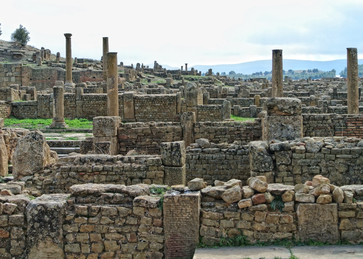 timgad, Thamugadi, Alžírsko, Afrika, ruiny, rímska ríša