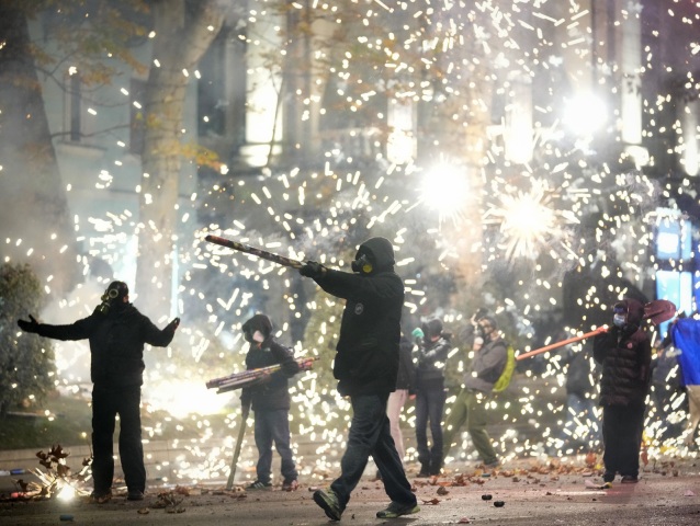 Gruzínsko, demonštrácia, protest