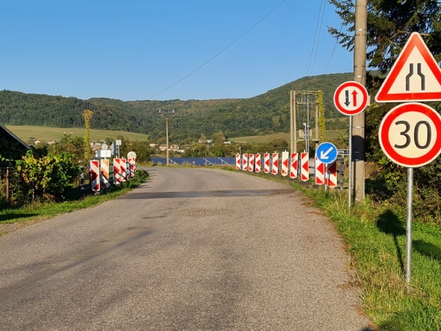Most s dopravnym obmedzenim vo Vrbovciach