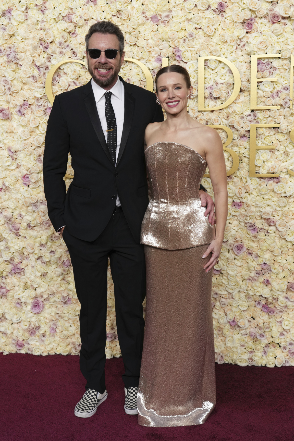 Manželia Dax Shepard a Kristen Bell si užívali atmosféru cien. 