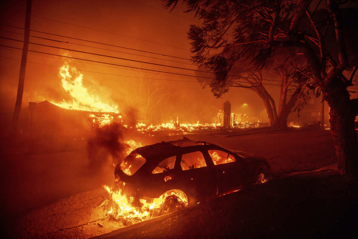 požiar, los angeles, kalifornia