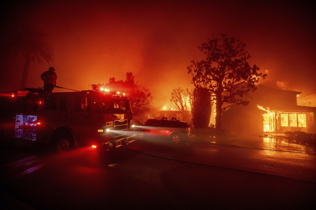 požiar, los angeles, kalifornia