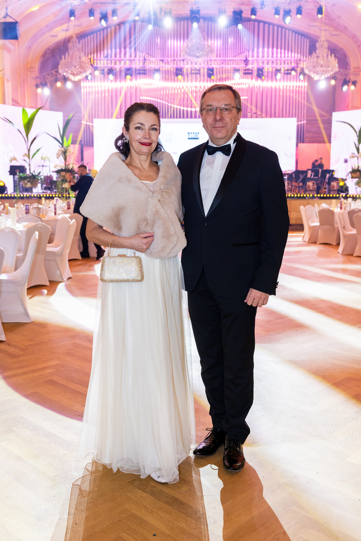 Riaditeľ Slovenskej filharmónie Marián Turner s manželkou. 