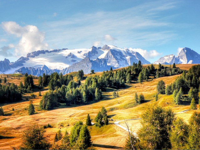 Marmolada, Alpy, Dolomity, Taliansko, hory, turistika