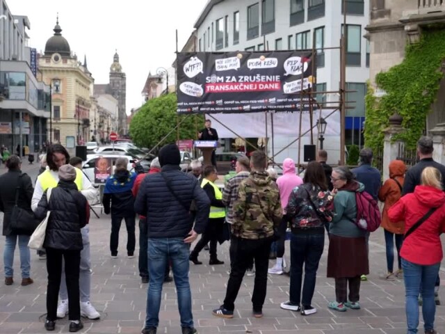 protest, Košice, transakčná daň