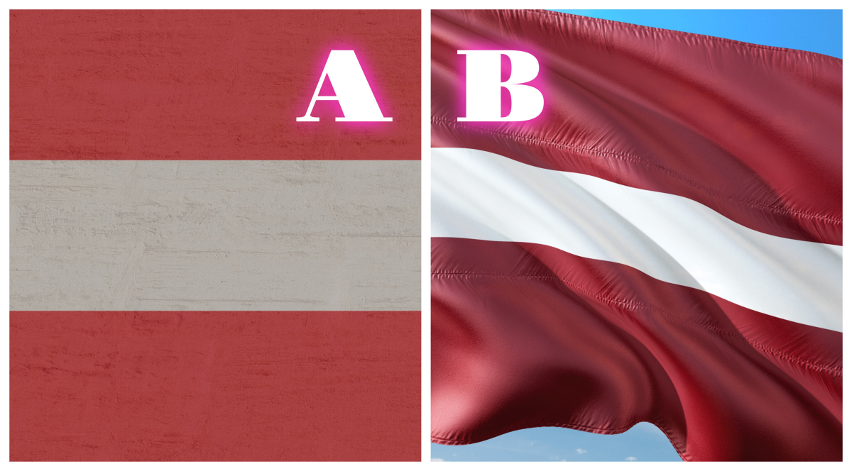Ktoré dve vlajky sú na obrázku?