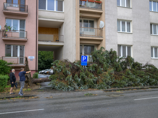 SR Prešov búrka mimoriadna situácia POX