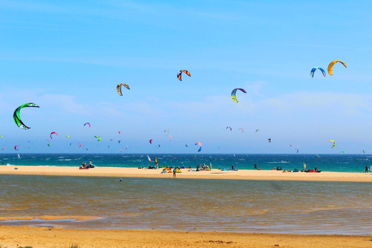 Tarifa, Španielsko, more, dovolenka, kitesurfing, pláž