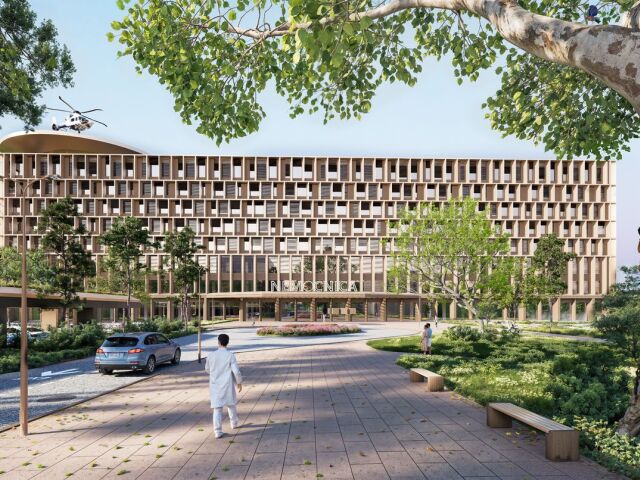 Nemocnica v Prešove bude vojenská, návrh od architektov zo štúdia Pantograph ukazuje podobný vizuál, ako má  martinská.