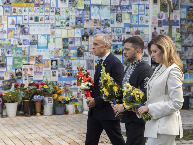 Zelenskyj, Carney, Zelenská