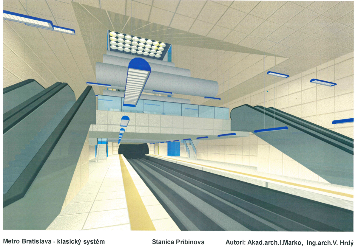 2000 - Stanica metra Pribinova pre klasický systém bratislava