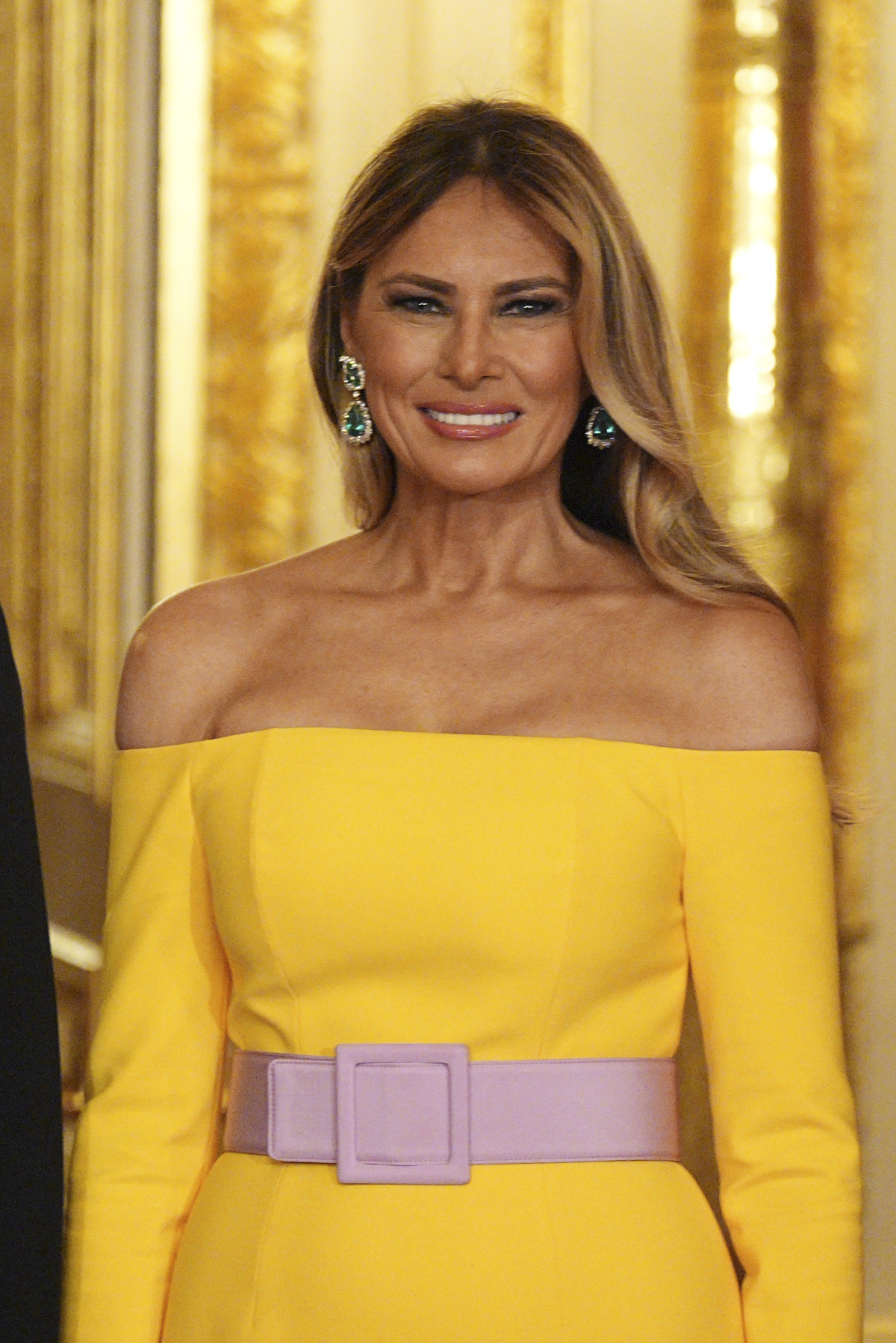 Melania Trump v šatách Carolina Herrera