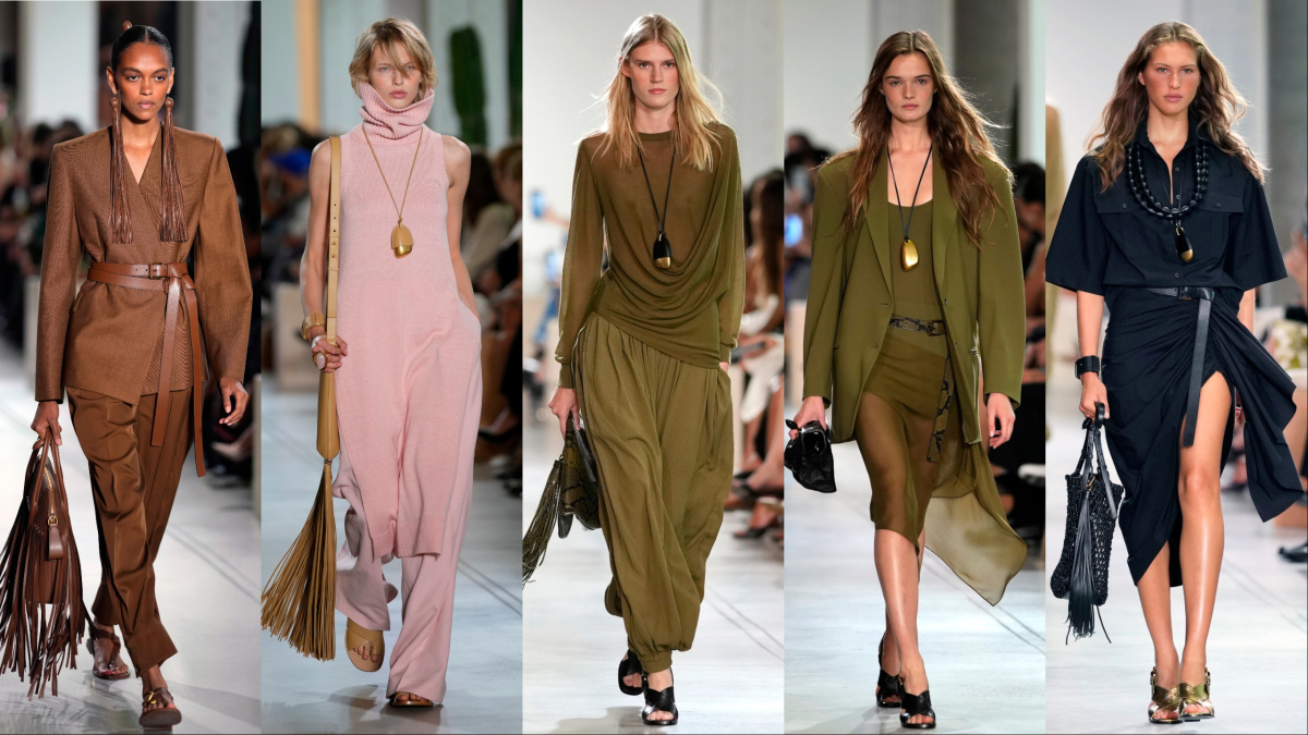 Modelky na prehliadke Michael Kors Jar/Leto 2026.