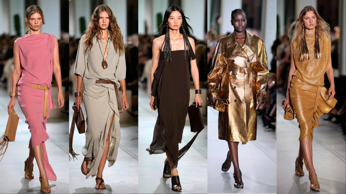 Modelky na prehliadke Michael Kors Jar/Leto 2026.