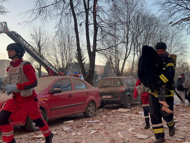Ternopiľ, záchranár, vojna na Ukrajine, Ruský útok, civilisti