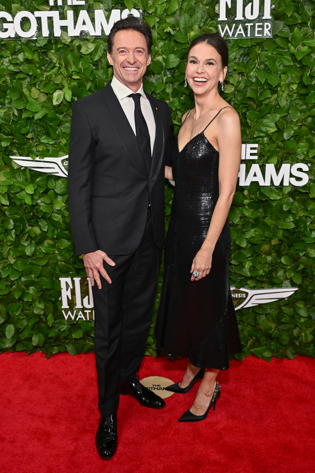 Herec Hugh Jackman a jeho partnerka Sutton Foster.