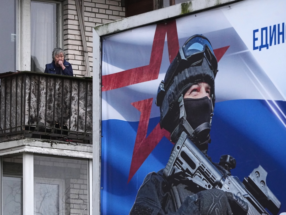 Rusko, Petrohrad, ruská armáda, billboard