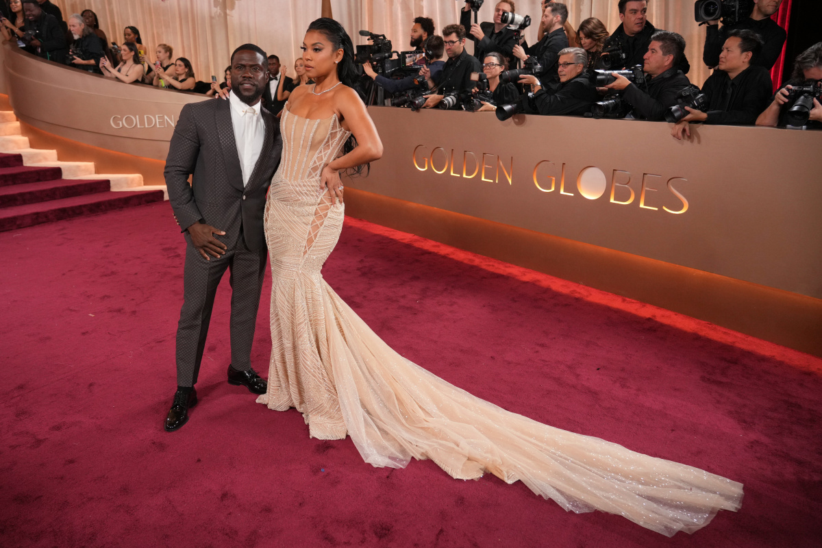 Herec Kevin Hart a jeho manželka Eniko Hart.