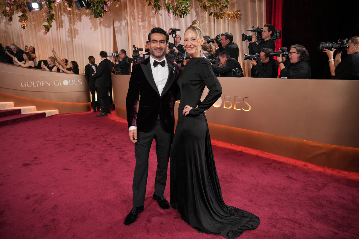 Herec Kumail Ali Nanjiani a jeho manželka Emily V Gordon.