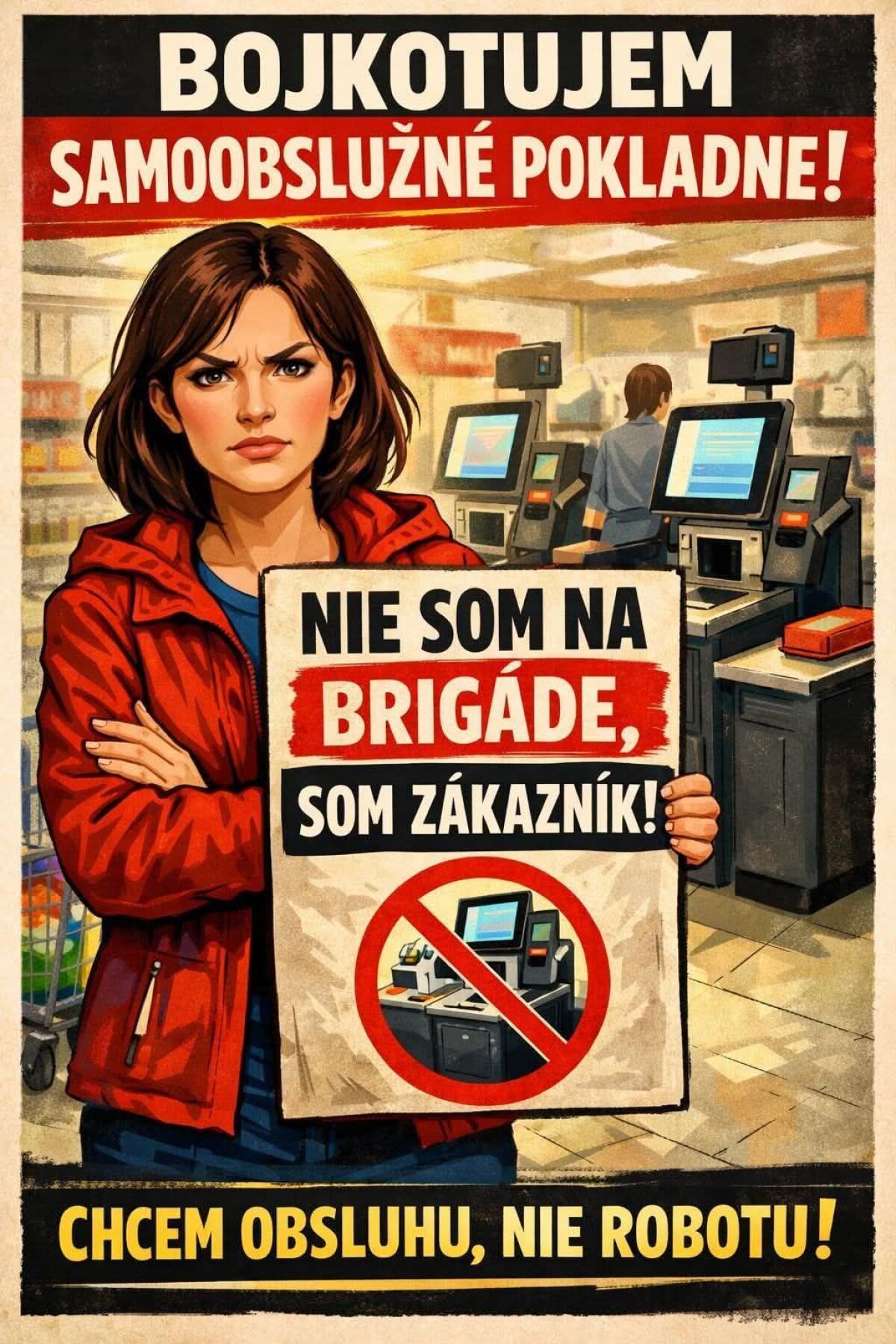 bojkot samoobslužných pokladní