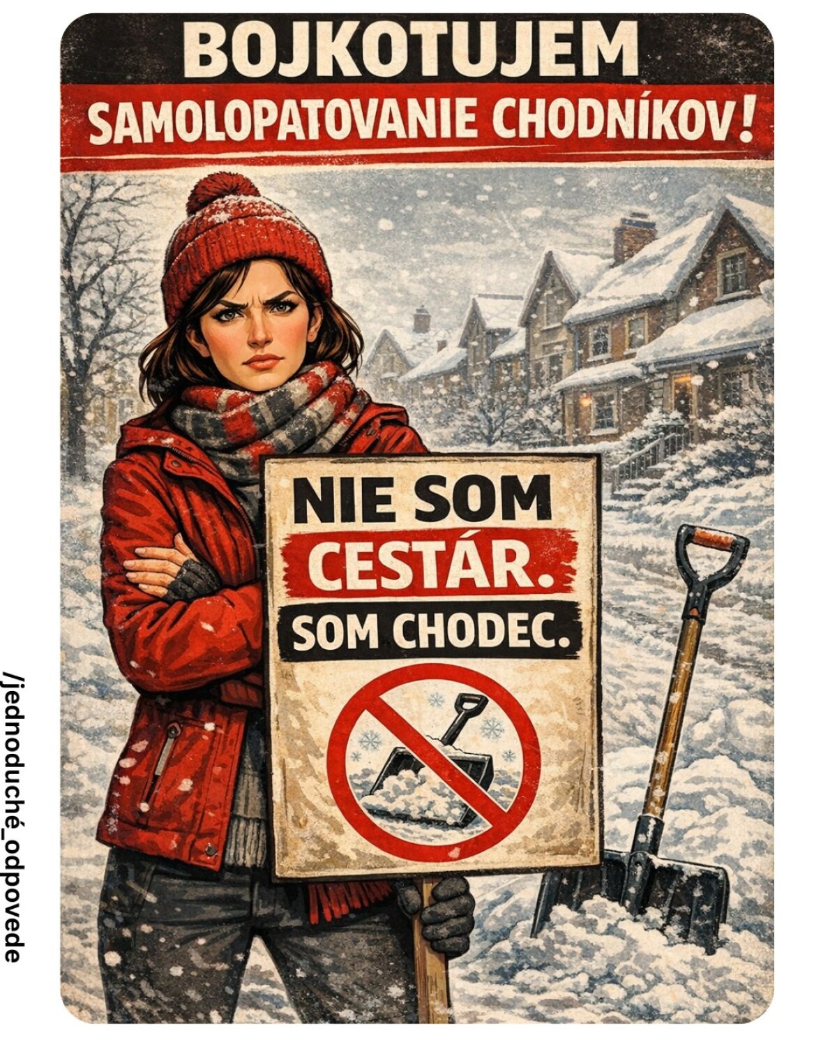 bojkot lopatovania chodnikov