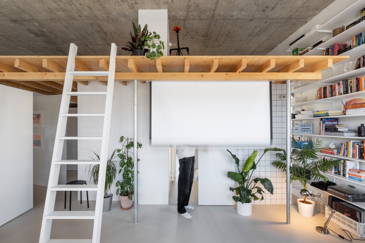 loft, interiér, byt, architekt