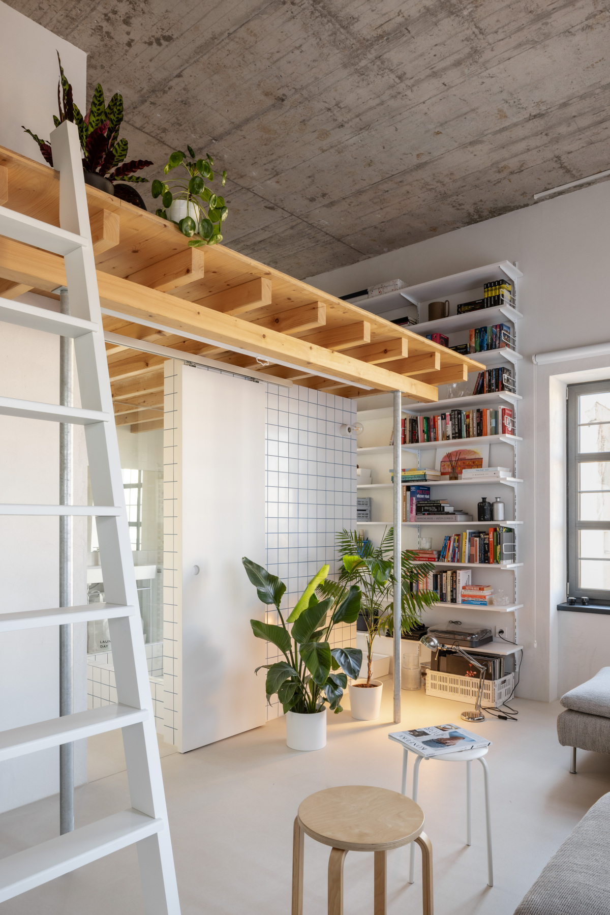 loft, interiér, byt, architekt