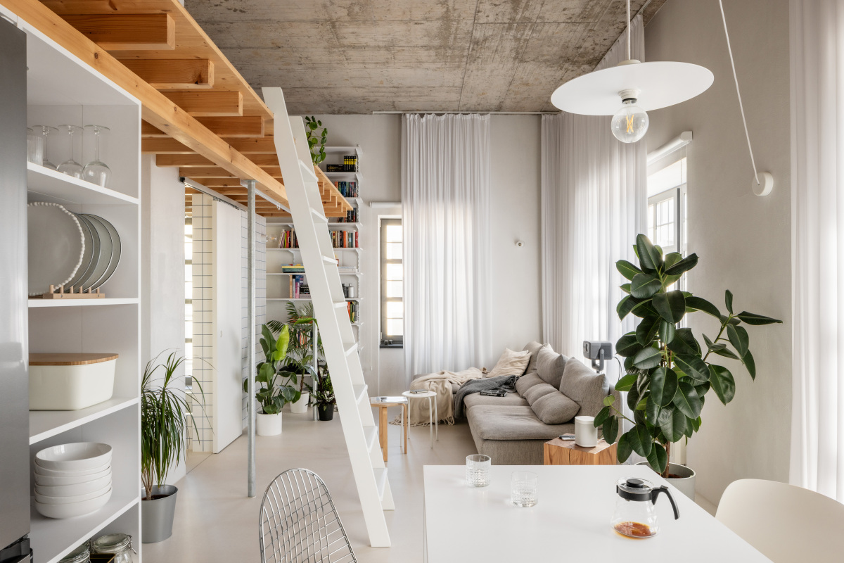 loft, interiér, byt, architekt