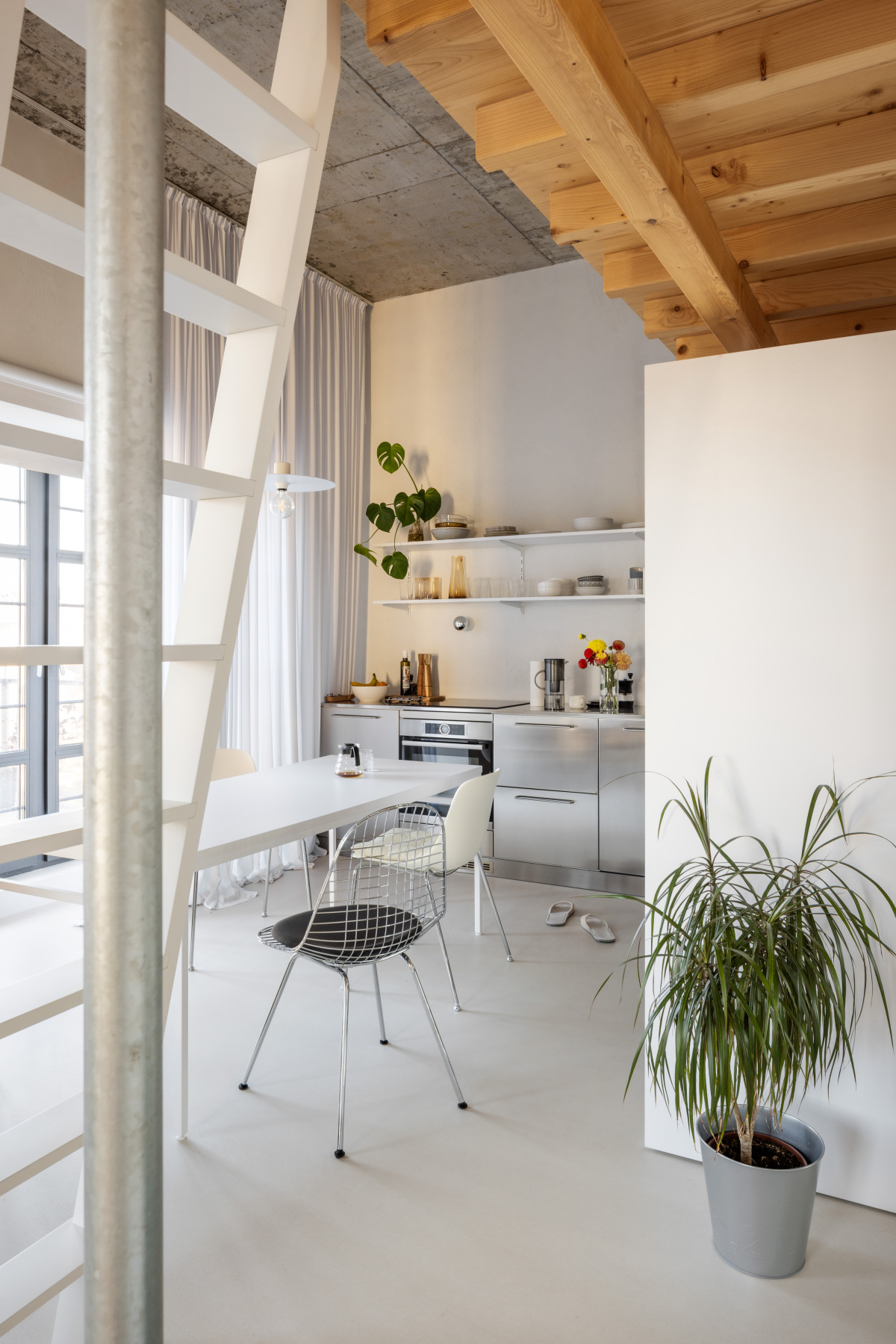 loft, interiér, byt, architekt
