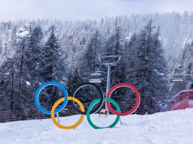 olympijské kruhy v Cortine