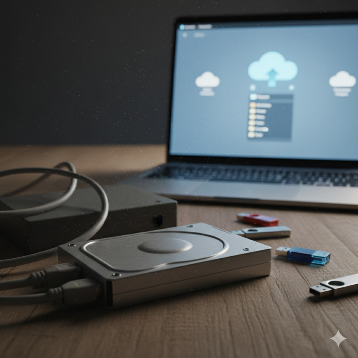 Pevné disky a lokálne úložiská, cloud, USB kľúč