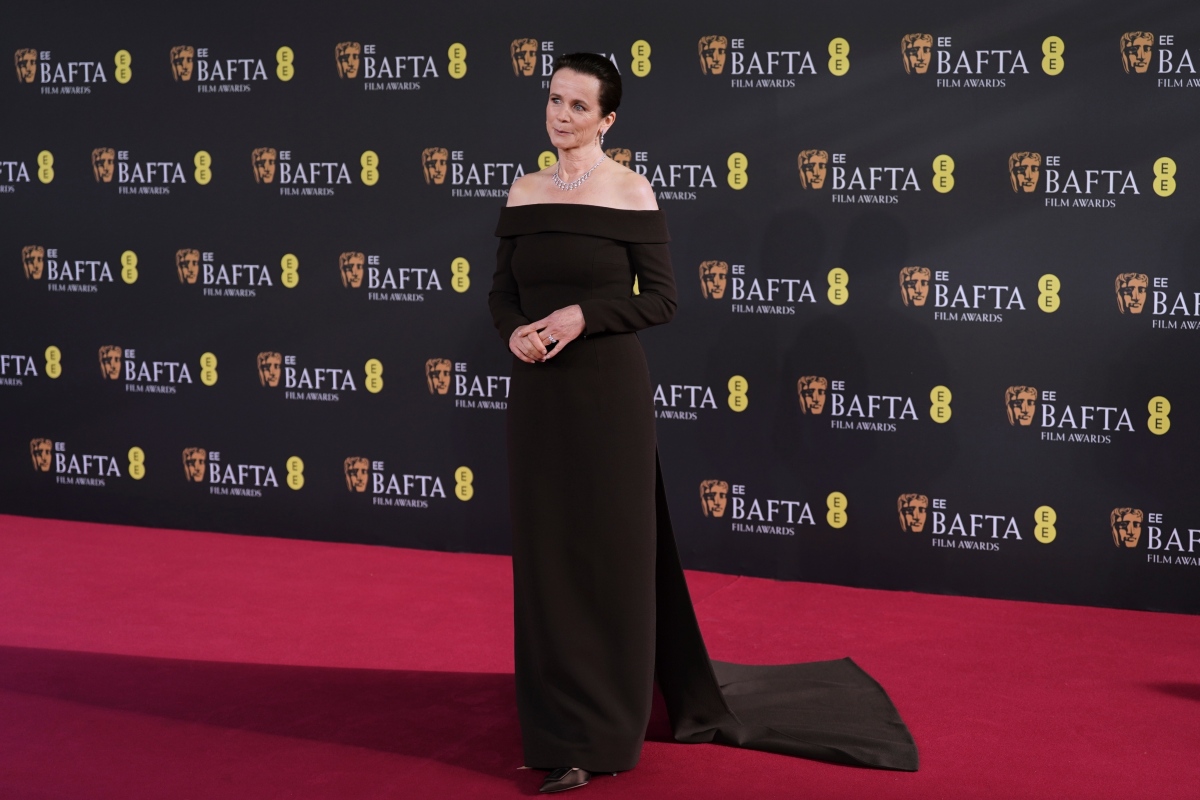 Herečka Emily Watson na vyhlásení cien BAFTA.