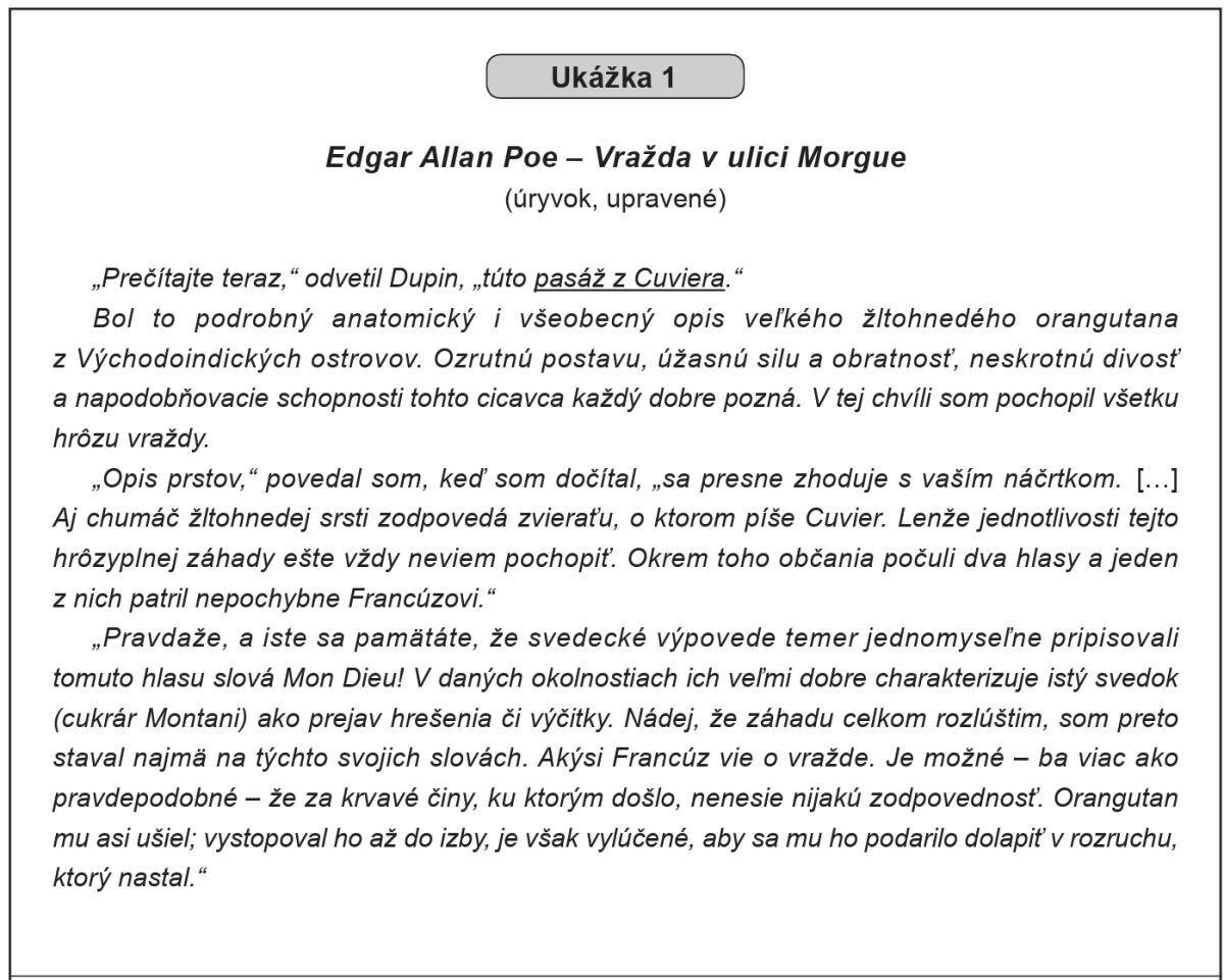 Rozprávač v ukážke 1 ______?