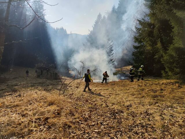 požiar, les, Vysoká nad Kysucou, Veľké Rovné