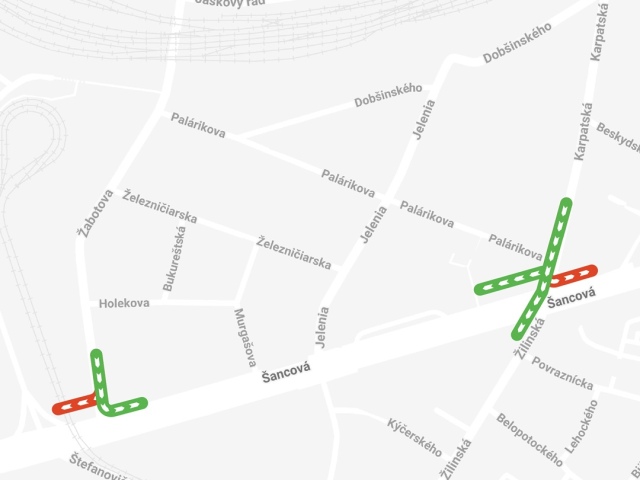 zmena dopravy karpatská žabotova