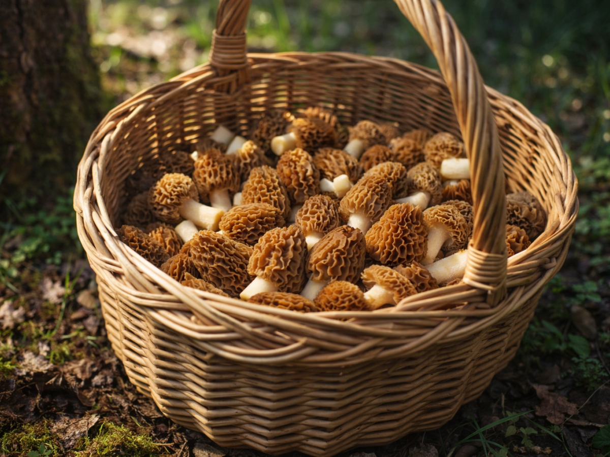 jar, huby, smrčkovec český,