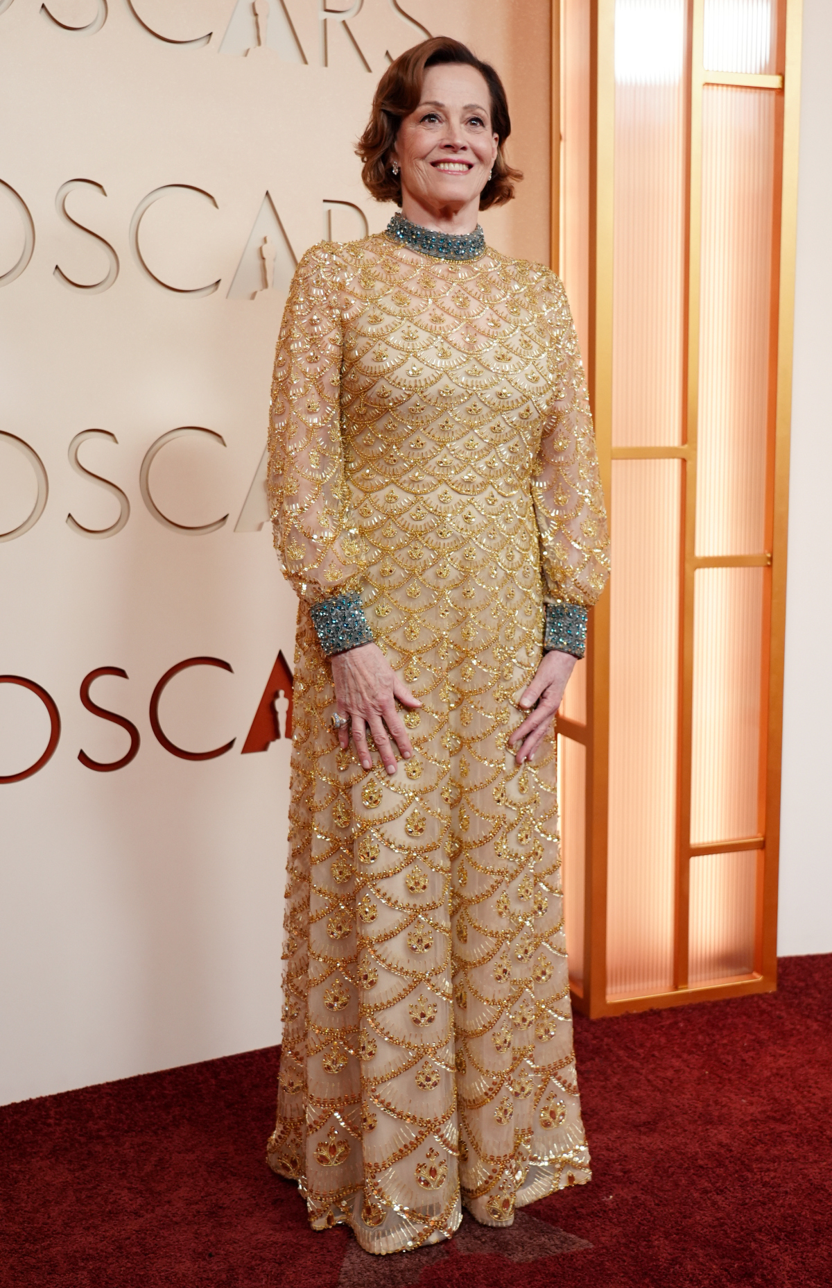Herečka Sigourney Weaver v kreácii Valentino. 