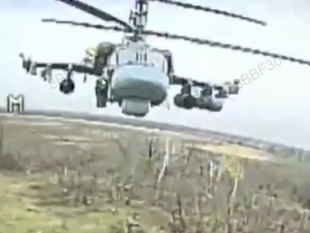 ruský vojenský vrtuľník KA-52