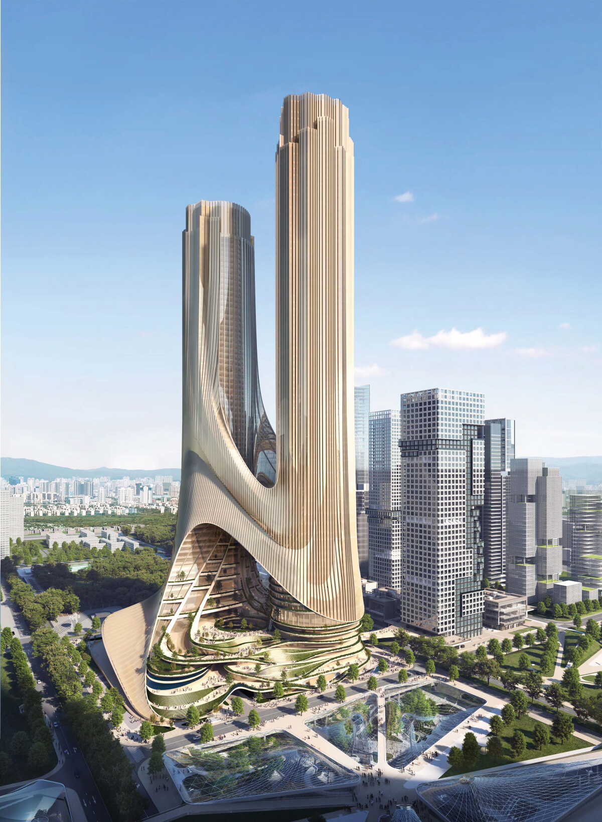 Tower C at Shenzhen Bay Super Headquarters Base  Credit ZHA   Brick Visual  1 
