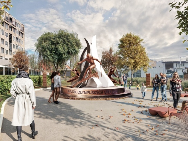 súsošie, Park olympijských víťazov, vizualizácia, Liptovský Mikuláš